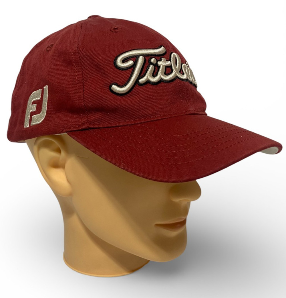 Titleist Pro V1 Fj Footjoy Golf Hat Ball Cap Adjustable Embroidered Logo Red